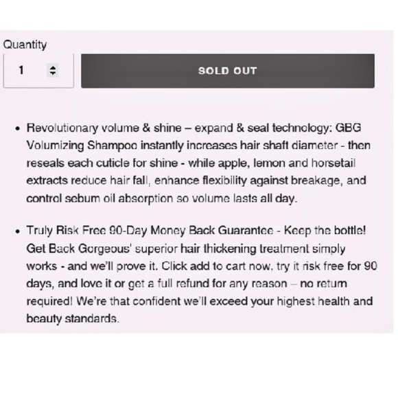 New Gen8 Get Back To Gorgeous Thickening Shampoo - Picture 3 of 4